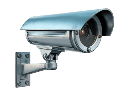 segurança Câmera vigilância metal parede montado isolado transparência fundo tecnologia monitoramento lente proteção png