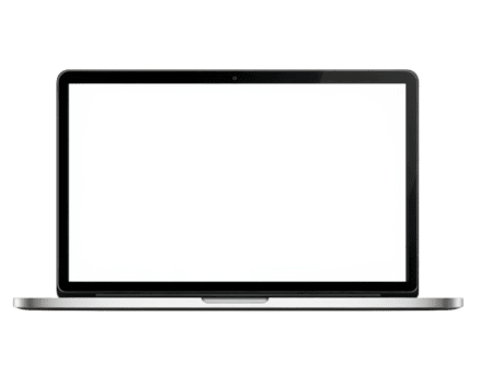 portable ordinateur numérique Vide blanc écran isolé La technologie dispositif moderne espace de travail objet afficher portable électronique minimaliste de face vue nettoyer vide Contexte Bureau l'Internet affaires travail png