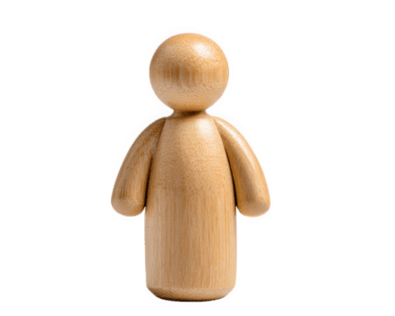 de madera figurilla persona objeto aislado transparencia antecedentes sencillo natural mínimo suave hecho a mano. de madera figurilla persona objeto aislado transparencia antecedentes sencillo y mínimo diseño png