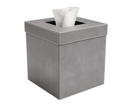 grigio fazzoletto di carta scatola piazza forma isolato su trasparenza sfondo singolo bianca fazzoletto di carta pulito semplice moderno domestico articolo pratico ogni giorno uso morbido struttura minimo design png