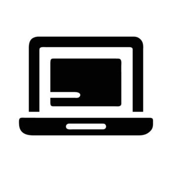 Simple Laptop Icon Design For Modern Usage vector