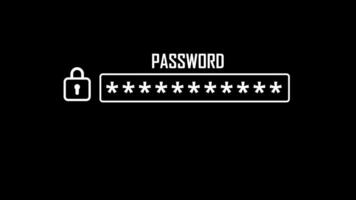 Wrong password access denied blinking alert popup animation on a black background video