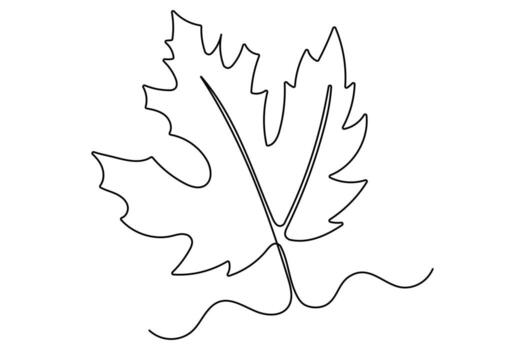 limpiar continuo línea dibujo de hoja soltero línea icono contorno para natural diseños vector