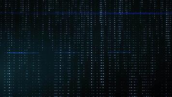 Futuristic digital cyberspace with glowing particles, matrix-style lines and vertical code lines. Perfect for technology, cybersecurity and digital data themes in motion design. video