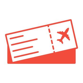 Plane Ticket solid icon pack vector