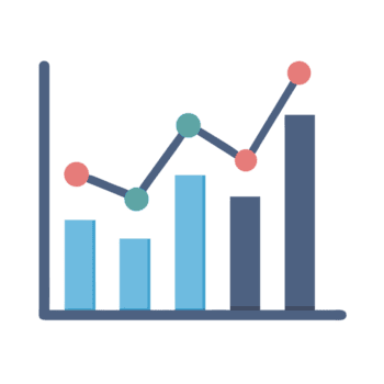 Barra e linha gráfico dados análise isolado em uma transparente fundo gráfico o negócio png