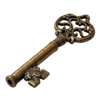 antiguo latón llave desbloquear éxito misterio png