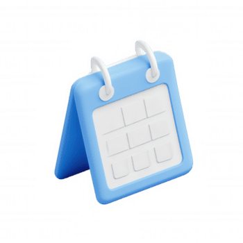 3d ícone calendário ícone com em branco datas representando agendamento, compromissos, e Tempo gerenciamento, isolado em transparente fundo png
