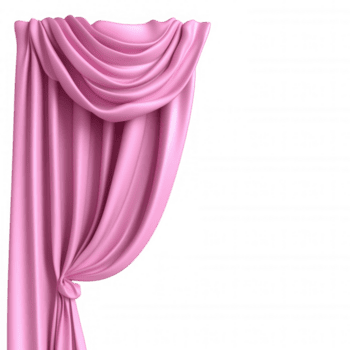 Luxurious pink knot draping softly, creating graceful folds and delicate fabric against transparent background for versatile design application png