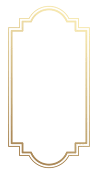 Golden vintage frame, luxury golden border for graphic elements transparent background png