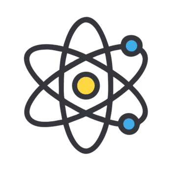 atomar Struktur mit umkreisen Partikel isoliert auf ein transparent Hintergrund Kern png