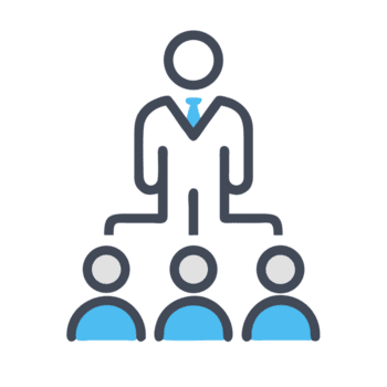 hiërarchisch structuur met leider en team geïsoleerd Aan een transparant achtergrond png