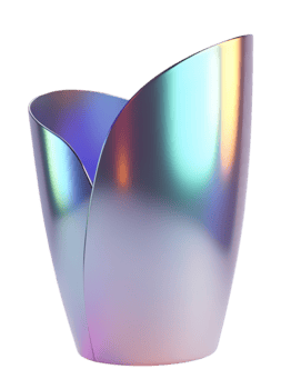 regnbågsskimrande metallisk abstrakt form speglar ljus, skapande fascinerande visuell effekt png