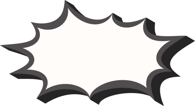 Manga speech bubble for text with bomb explosion effect. Comic frame. Chat shape for shock shout and scream action messages. Irregular anime template. png