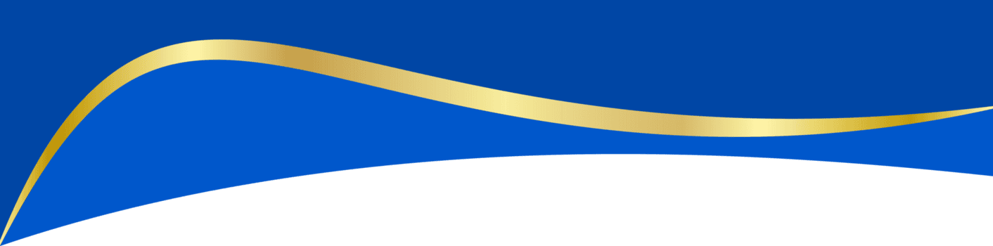 Abstract border shape for banner design. Header with golden section. Website page template. Top and separator modern element. Simple blue wavy horizontal menu for site png