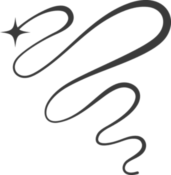 redemoinho linha com estrelas. curvado elegante florescer rabo do cometa. decorativo ano 2000 rolagem e AVC. ondulado simples swish com queda e vôo brilhar. png