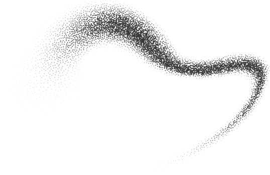 Dotted gradient shape. Abstract stipple element of paint brushstroke. Dusty charcoal shadow and fluid splash with pattern of grain noise png