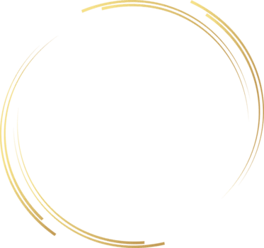 Gold circular speed lines design png