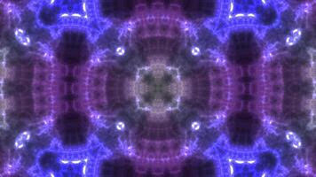 Dynamic Fractal Kaleidoscope Evolving Symmetrical Patterns and Vibrant Color Shifts, Abstract Orb with Intricate Patterns on Dotted Background,Hypnotic Geometric Sphere on Bokeh Purple Dots Sci-Fi Ar video