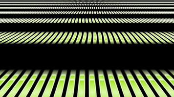 dinámica cuadrícula de pulsante color cambiando ligero barras en negro antecedentes un resumen digital túnel perspectiva, abstracto perspectiva líneas en ligero antecedentes moderno diseño,rayado horizonte con desvanecerse video