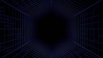 trådmodell tunnel lysande techno slinga animering video