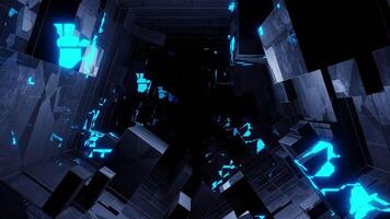 cybernetiska tunnel i rörelse techno slinga bakgrund video