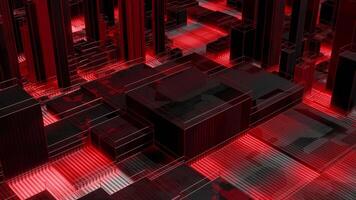 cyber block krets rutnät stad slinga animering bakgrund video