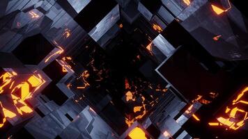 Cybernetic Tunnel in Motion Techno Loop Animated Background video