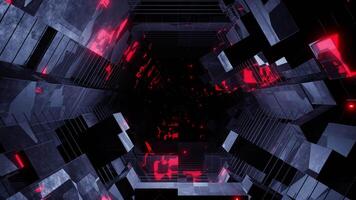 cibernético túnel en movimiento techno lazo animado video
