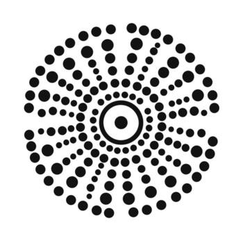 artístico diseño de circular patrones con puntos vector