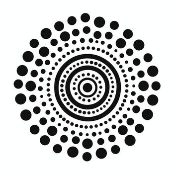 Circles form a deep, dynamic pattern vector