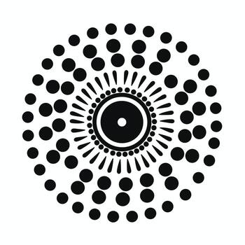 Abstract circular pattern with distinctive design vector