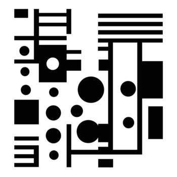 obra de arte presentando geométrico formas y patrones vector