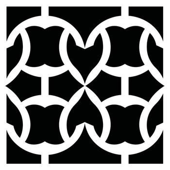 Geometric pattern featuring interlocking shapes vector