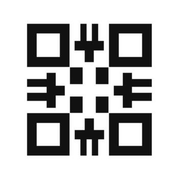 QR code design with unique pattern elements vector