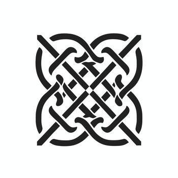 Intricate knot design with interwoven patterns vector