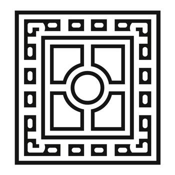 Intricate geometric design featuring bold patterns vector