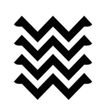 Unique geometric pattern with zigzag lines vector