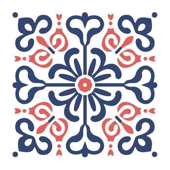 Vibrant tile design with intricate patterns vector