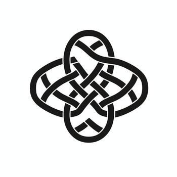 intrincado entrelazado modelo con simétrico diseño exhibiendo elegante curvas y bucles vector