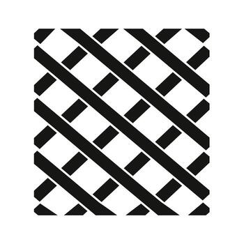 entrelazado negro y blanco modelo con geométrico líneas creando un tejido efecto vector