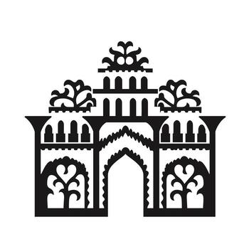 Laser Cut Design Inspired by Alhambra Architecture Showcasing Intricate Patterns vector