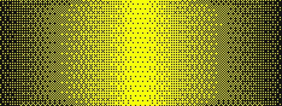 Neon Yellow Pixel Background with Bitmap Dots and Glitch Effects for 8-Bit Game or Manga Art. Illustration vector