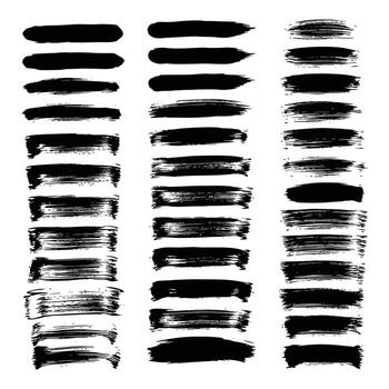 Arte de colección de dibujado a mano negro líneas y ondulado golpes aislado en blanco fondo, Perfecto para diseño elementos y énfasis vector