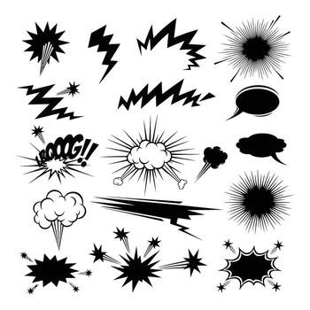 Arte de colección de 24 resumen velocidad y movimiento gráfico elementos aislado en blanco fondo, representando rápido movimiento y dinámica energía vector