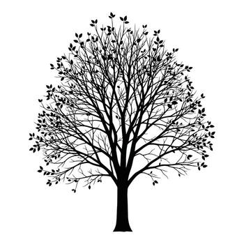 Art of dramatic black and white mountain range with sharp peaks and deep valleys, isolated on white background vector