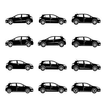 Art of silhouette of a large bare tree with intricate branches isolated on white background vector