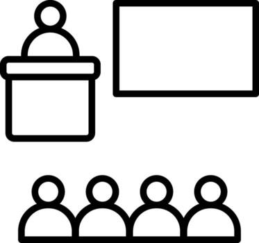 Class Line Icon Design vector