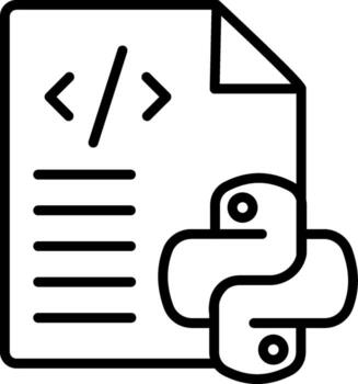 Python Line Icon Design vector