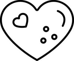 diseño de icono de línea de corazón vector